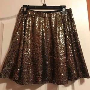 Gold sequins skirt